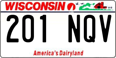 WI license plate 201NQV