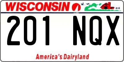 WI license plate 201NQX
