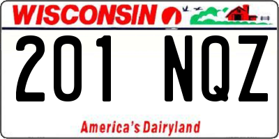WI license plate 201NQZ