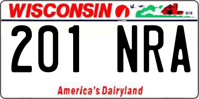 WI license plate 201NRA