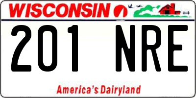 WI license plate 201NRE