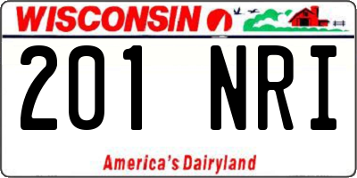 WI license plate 201NRI