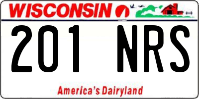 WI license plate 201NRS