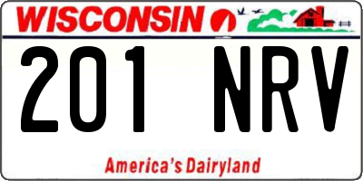 WI license plate 201NRV