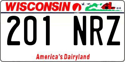 WI license plate 201NRZ