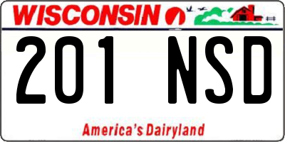 WI license plate 201NSD