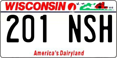 WI license plate 201NSH