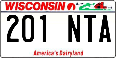 WI license plate 201NTA