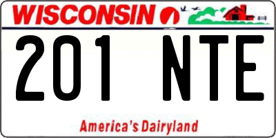 WI license plate 201NTE
