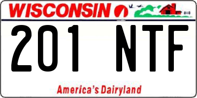 WI license plate 201NTF