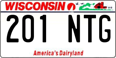 WI license plate 201NTG