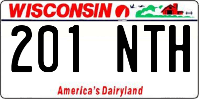 WI license plate 201NTH