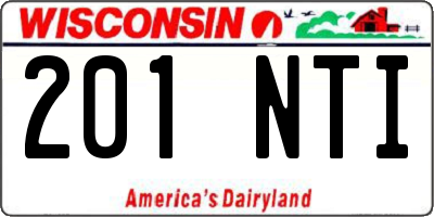 WI license plate 201NTI