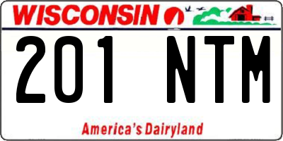 WI license plate 201NTM