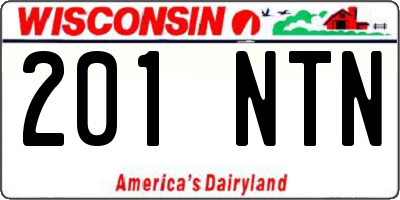 WI license plate 201NTN