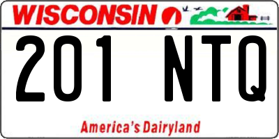 WI license plate 201NTQ