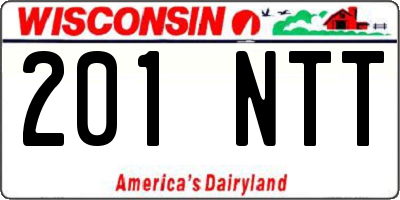 WI license plate 201NTT