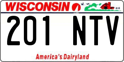 WI license plate 201NTV