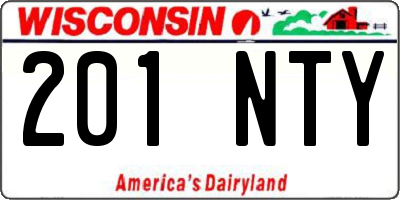 WI license plate 201NTY