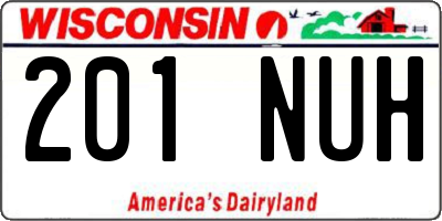 WI license plate 201NUH