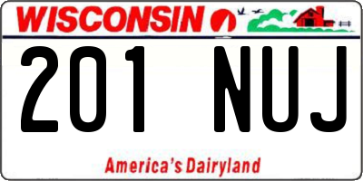 WI license plate 201NUJ