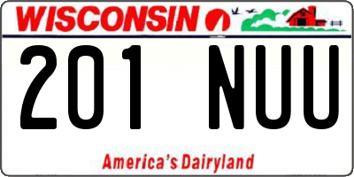 WI license plate 201NUU