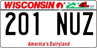 WI license plate 201NUZ