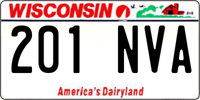 WI license plate 201NVA