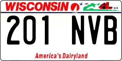 WI license plate 201NVB