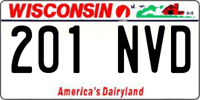 WI license plate 201NVD