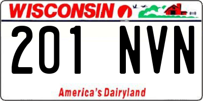 WI license plate 201NVN