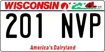 WI license plate 201NVP