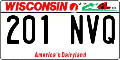 WI license plate 201NVQ