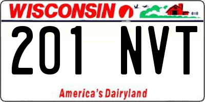 WI license plate 201NVT