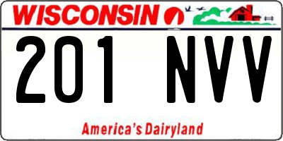 WI license plate 201NVV