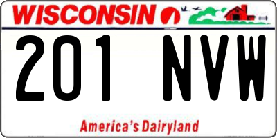 WI license plate 201NVW