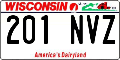 WI license plate 201NVZ