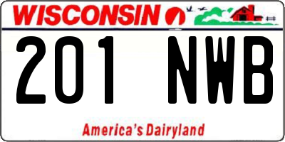 WI license plate 201NWB