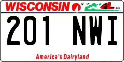 WI license plate 201NWI