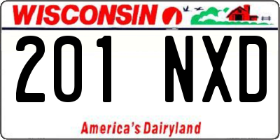 WI license plate 201NXD
