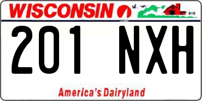 WI license plate 201NXH