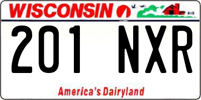 WI license plate 201NXR