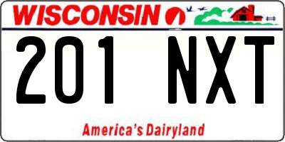 WI license plate 201NXT