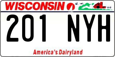 WI license plate 201NYH
