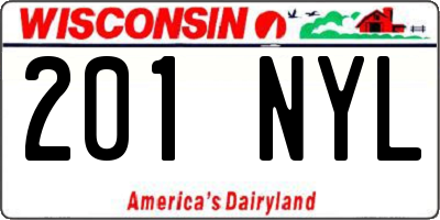 WI license plate 201NYL