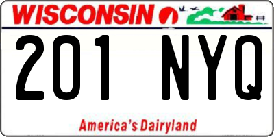 WI license plate 201NYQ