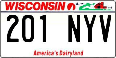 WI license plate 201NYV