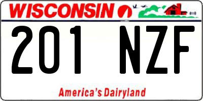 WI license plate 201NZF