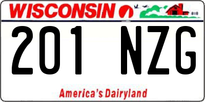 WI license plate 201NZG
