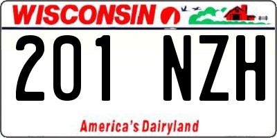 WI license plate 201NZH